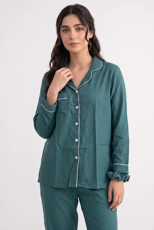 Linen Lounge Set – Forest Teal